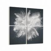 Olla 10335K4 Abstract Görsel Kare 4 Parça 65x65 cm Kanvas Tablo