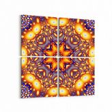 Olla 10344K4 Abstract Görsel Kare 4 Parça 65x65 cm Kanvas Tablo