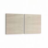 Olla 12040K2Y Ahşap Desen Görseli Kare 2 Parça Yatay 65x30 cm Kanvas Tablo