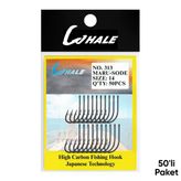 Olta İğnesi - Whale - Maru Sode - Nikel - No: 14 (50'Li Paket)