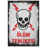 Ölüm Tehlikesi - Retro Ahşap Poster