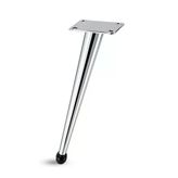 Omaks (1 Adet) 25 Cm Metal Krom Dereceli Mobilya Sehpa Kanepe Ayağı Montaj Vidaları Dahil Ayak
