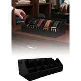 Omilife 10 Bölmeli Kemer Organizer, Çorap, Kravat, Takı, Makyaj, Çekmece, Dolap Içi Depolama - Siyah