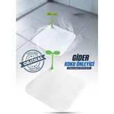 Omilife Beyaz Dekoratif Kare Koku Önleyici Lavabo Gider Kapatıcı Dekoratif Banyo Küvet Gider Tıkacı 13,3 cm