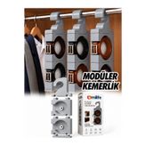 omilife Modüler Puzzle Kemer Organizeri Birbirine Eklenebilir Rulo Kemer Düzenleyici Dolap İçi Kemerlik