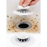 Omilife Mutfak ve Banyo İçin Beyaz Esnek Tasarımlı Hijyenik Lavabo ve Küvet Tıkacı Süzgeci 1 Parça