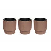 Omnipazar So-Vgs2 3 Adet Vega Plastik Modern Saksı Takımı Iç Kovalı 20 Lt No:2 Mocha