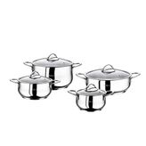 Oms 1023 Yummy Silver 8 Parça Tencere Seti