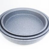 OMS 3 Parça Granit Tepsi Seti Gri 3086
