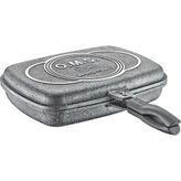 Oms 3215 Granit Gri 36 cm Çift Taraflı Tava