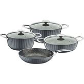 Oms 3518 Antrasit 7 Parça Colonna Granit Tencere Set
