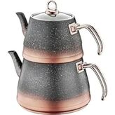 Oms 4pcs Granit Cam Kapak M Boy Çaydanlık
