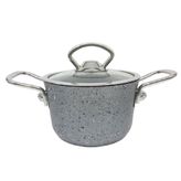 Oms Granit 12x7,5 cm Gri Mini Güveç Tencere