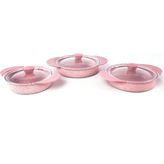 Oms Pembe 3015 6 Parça Granit Sahan Set