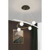 Ömür Avize Bonjour Modern Ledli Beyaz Opal Camlı Avize - 1