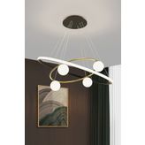 Omur Avize Bonjour Modern Ledli Beyaz Opal Camli Avize