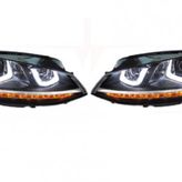 ÖN FAR SET ( ÇİFT U LED KAYAR SİNYAL ) GOLF 7 13-
