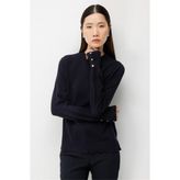 On Kadın Sıfır Yaka Basic Triko Kazak 10315 Lacivert