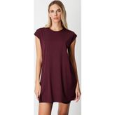 On Kadın Sıfır Yaka Basic Tunik 61419 Bordo