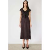 On Kırışık Görünümlü Piliseli Maxi Etek 26Yon74209