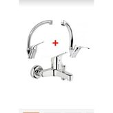 On2 Mix Batarya Seti 3'lü Set Banyo Lavabo Mutfak Batarya Seti