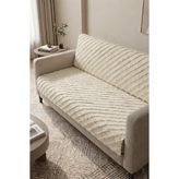Onaltı Tekstil Sakallı Şönil Koltuk Örtüsü Kaymaz Dokulu Modern Koltuk Şalı