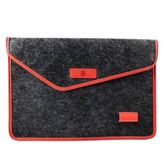 Önder 539-02 Aba Siyah Kırmızı Keçe Laptop Çanta