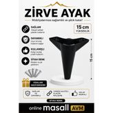 Online Masall AVM Zirve Plastik Ayak Siyah 15cm Mobilya Koltuk Masa Baza Dolap Ayağı Ayakları – Dayanıklı Şık Tasarım