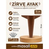 Online Masall Avm Zirve Plastik AYAK15CM Kahve Mobilya Koltuk Masa Baza Dolap Ayağı Ayakları Vidaları Hediyemizdir