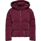 Only Bayan Puffer Kapüşonlu Mont 15318451 - Bordo - S