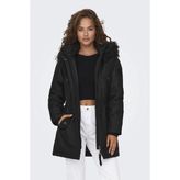 Only Kadın Kapüşonlu Kürklü Kışlık Parka - Iris - Siyah