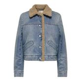 ONLY Kadın Oversize Ceket, Medium Blue Denim, XS