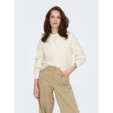 Only Kadın Yuvarlak Yaka Oversize Örme Kazak - 15339575 - Mavi
