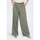 Only Onlaris Regular Fit Normal Bel Geniş Paça Bayan Pantolon 15337956 Olive