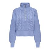 ONLY ONLDORITTA LS CABLE ZIP HIGH NECK KNT Triko Kadın