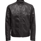 Only & Sons Erkek Deri Ceket Siyah