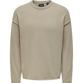 Only & Sons Onskasey Lıfe Ds 5 Crew Knıt Erkek Gri Kazak - 22026495