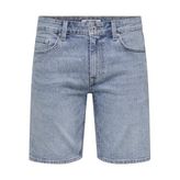 Only & Sons Regular Fit Jean Şort, S, 22032927, Açık Mavi, Erkek