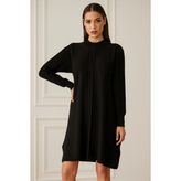 Onno Style Triko Tunik Kazak Siyah - Standart