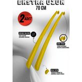 Onur 2 Adet - Siyah 70 cm Ayakkabı Çekeceği | Sert Plastik Asılabilir Çekecek Yumuşak Kerata Uzun - SARI