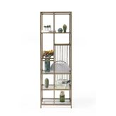 Onurdesign Fury Bronz Camlı Kitaplık