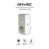 Onvec Basic Anahtarlı Akım ve Şok Korumalı Priz 720 Joule