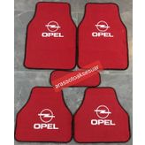 OPEL Logolu KIRMIZI Halı Paspas Çift Kat