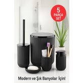 Open Home Concept 5 Parça Banyo Seti Siyah