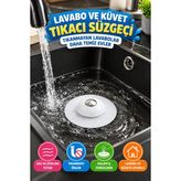 Open Home Concept Lavabo ve Küvet Tıkacı Süzgeci Beyaz Silikon Saç Tutucu Gider Süzgeci Mutfak Banyo Tıkanma Önleyici. - 500 ml