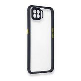 Oppo A73 Miami Şeffaf Silikon Lacivert Kılıf