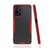 Oppo A96 Platin Silikon Kırmızı Kılıf