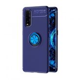 Oppo Find X2 Range Yüzüklü Silikon Mavi Kılıf