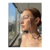 optiPoint Simli Gözlü İpi Kristal Taşlı Lila