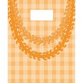 Orange Palaka & Draped Lei Pua Kenikeni Lined Notebook